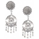 Silver Oxidized Earrings Jhumka Jhumki Bali Imitation Indian Bollywood Ethnic Wedding Jewelry H6